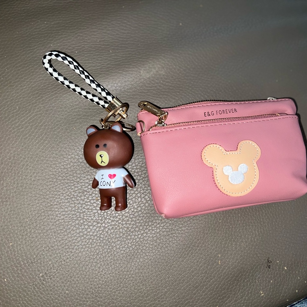 Forever 21 Pink Mini Bag with Bear Charm